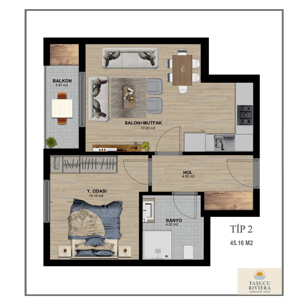 Taşucu Riviera Daire Planı